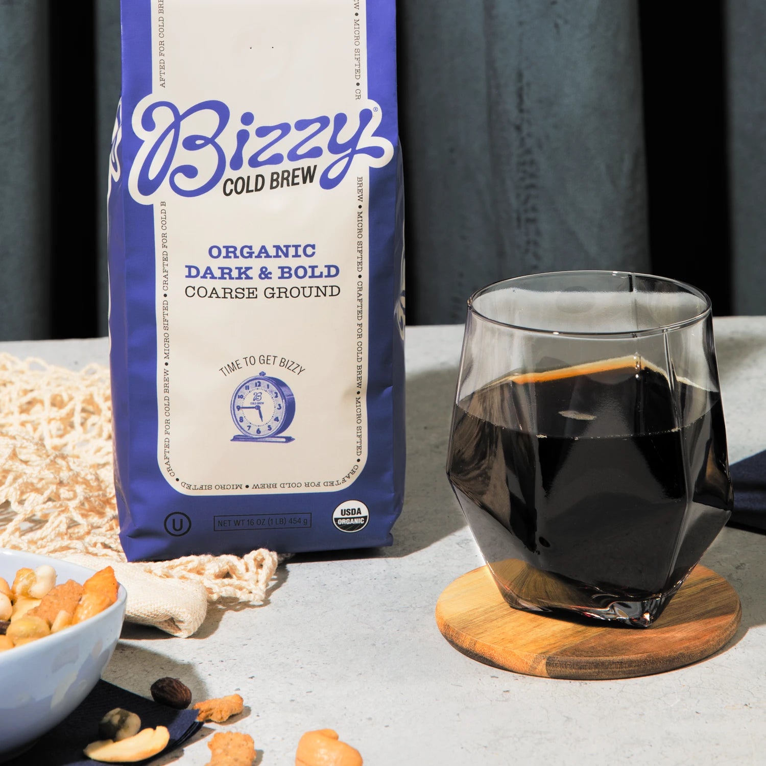 Bizzy Cold Brew Coffee, Decaf Blend, Coarse Ground Coffee, Specialty  Grade, 100% Arabica