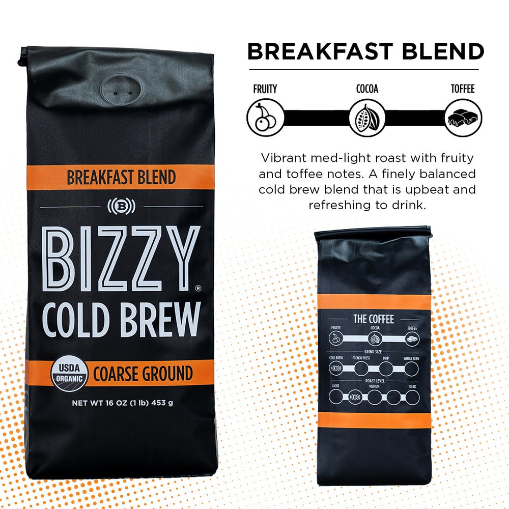 
                  
                    Bizzy-Organic-Cold-Brew-Coffee | Roaster's Choice | Variety 3-Pack | 3lbs Coarse Ground Coffee
                  
                