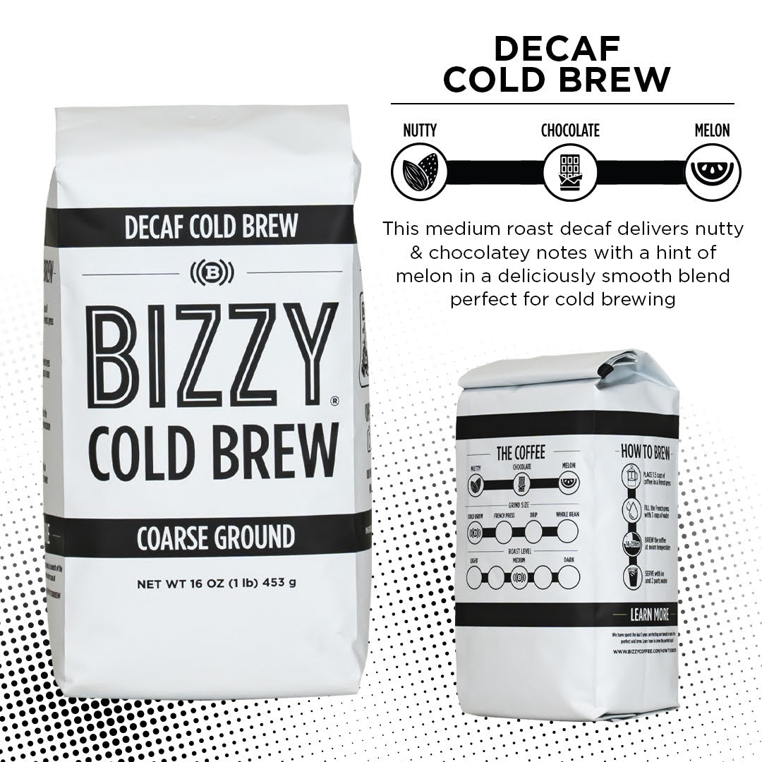 
                  
                    Bizzy-Organic-Cold-Brew-Coffee | Decaf | Medium Roast | 1 LB
                  
                
