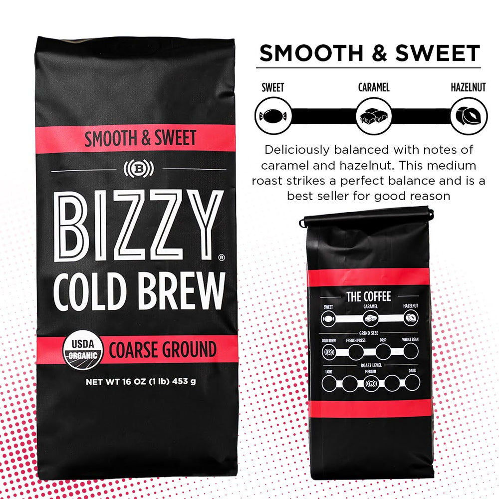 
                  
                    Bizzy-Organic-Cold-Brew-Coffee | Roaster's Choice | Variety 3-Pack | 3lbs Coarse Ground Coffee
                  
                
